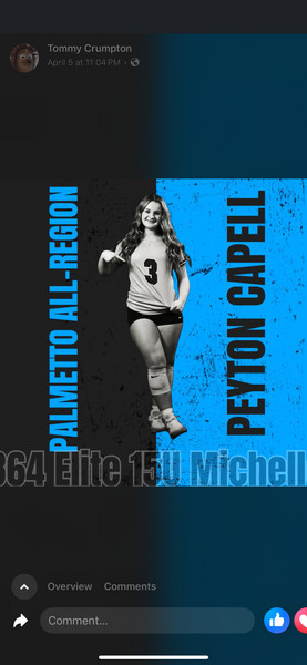 864 Elite Volleyball Club 2025:  Peyton Capell (P)